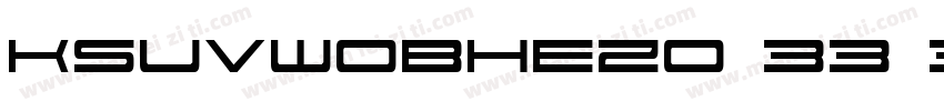 KSUVWOBHEZ0 33 3字体转换